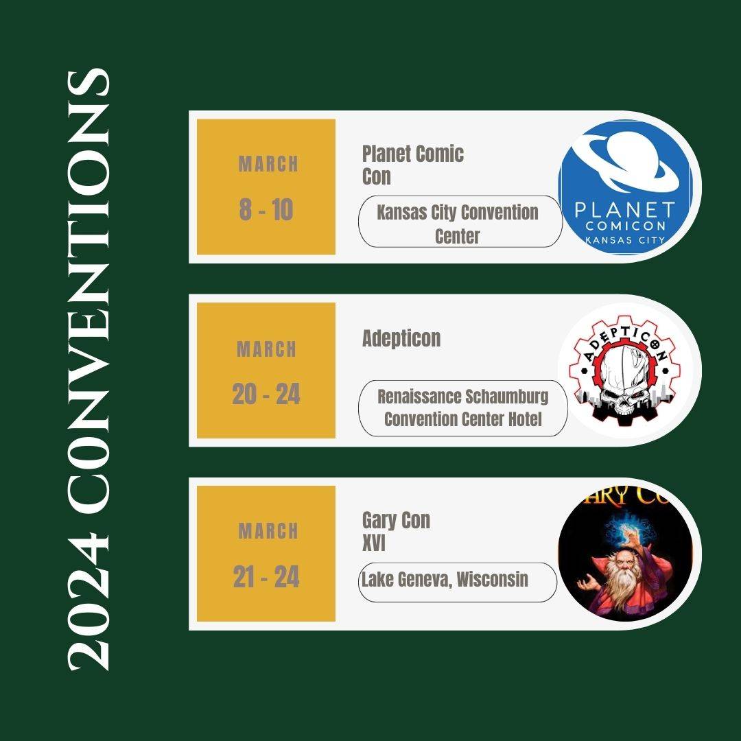 2024 Conventions List Norse Foundry